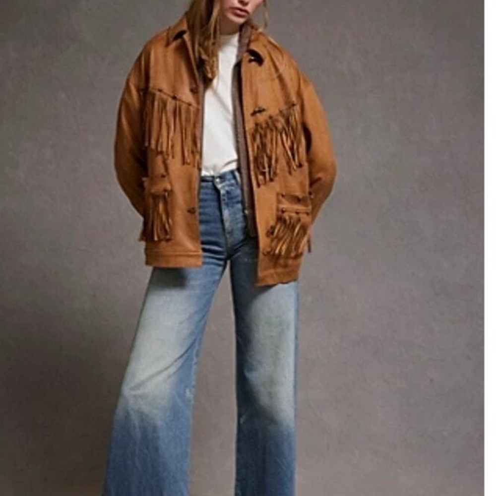 Free People We The Free Knox Vegan Fringe Leather Jacket - Picture 11 of 16